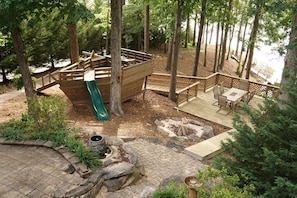 Deck area and playground area