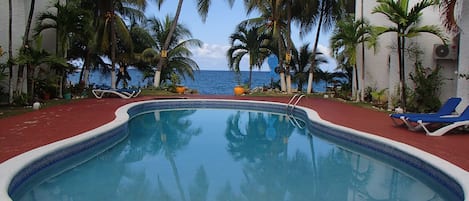 Pool and entrance to beach