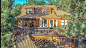 Back of house facing deck.