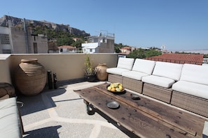 Comfortable sitting on our roof top terrace