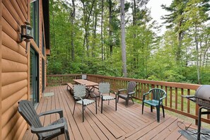 Expansive deck for enjoying the Northwoods.