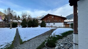 view from the entrance of the chalet 

