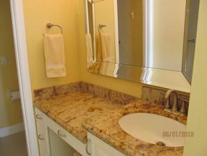 Master Bath - newly renovated with state of the art granite and tile