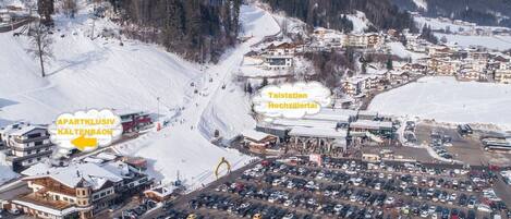 Apartklusiv direkt an der Piste (Ski in - Ski out)