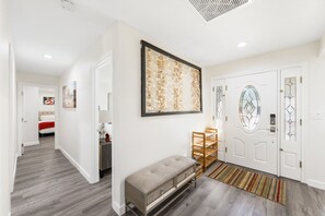 Main entrance and the first hallway to the two bedrooms