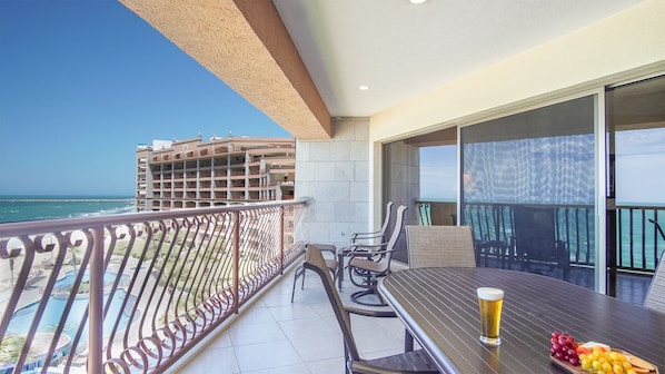 large patio that has great views