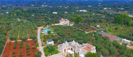 Vista dall'alto dell'intera proprietà