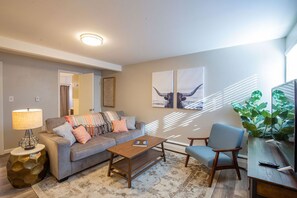 Living Room with 50" Smart TV