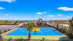 Tennis and pickleball courts available for guest use.