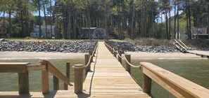View from the 16x20 ft patio portion of our pier looking back at our home - April 2022