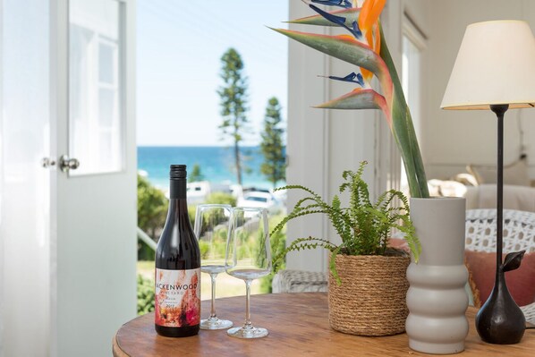 View to beach from sun room