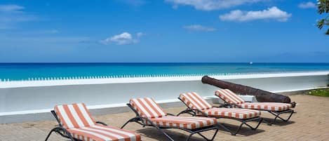 Catch rays on the beach deck