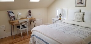 bedroom desk with local information