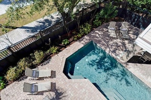 View of pool from upper deck