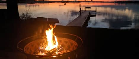 Relax with a fire and gorgeous sunsets!