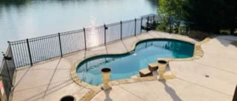 Salt Water Pool overlooking Lake