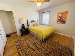 Bedroom with Queen bed.