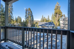 Second private balcony overlooking the office and the spa just steps away. 