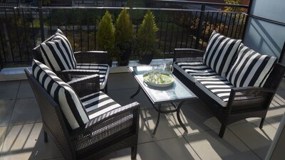 Modern Downtown Condo with Large Sunny Patio