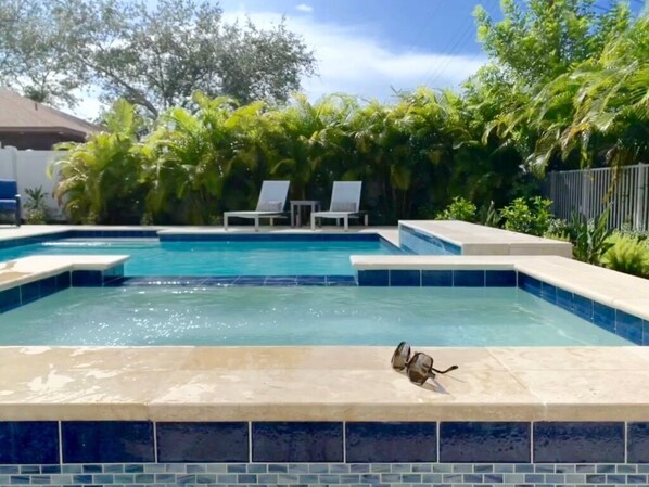 Brand new pool and spa for the ultimate in relaxation.