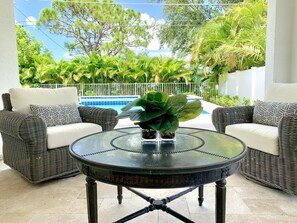 More seating in the shade.