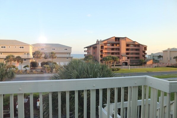 View from front balcony of condo facing the Gulf