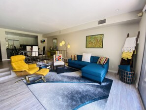 Recently remodeled ground floor level displays many modern design concepts.