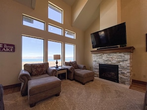 Family room with TV