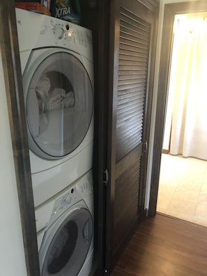 washer and dryer on first floor