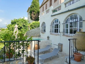 Ground floor terrace view to dipping pool