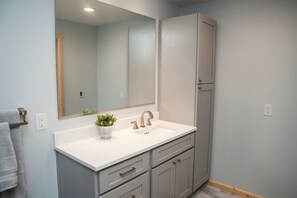Bathroom with heated floor