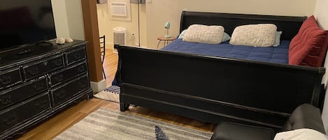 King bed and large tv