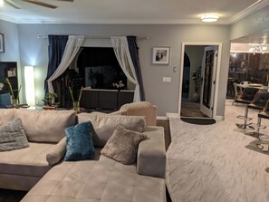 Open floor plan living room