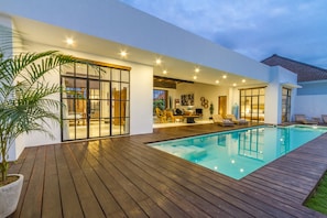 Night view pool