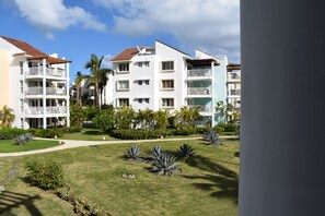 Condo from the garden of the complex