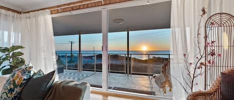 Enchanting sea view from the living room.