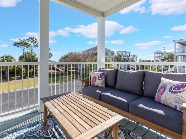 Seconds to the Sea Front Porch with seating