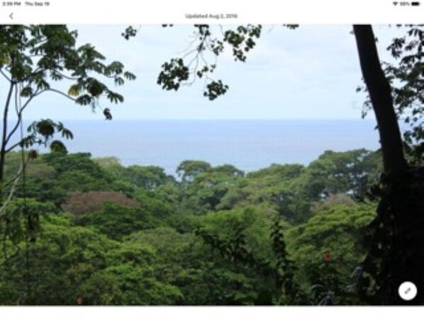 Ocean view from living room, and patio