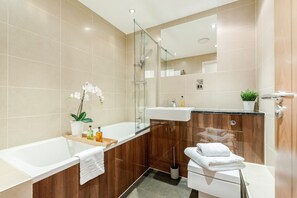 Bathroom with Towels and Toiletries