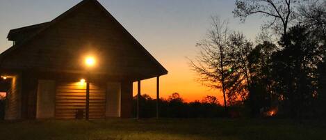 Back of cabin (which is our bathhouse)