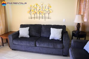 Living room with sea view