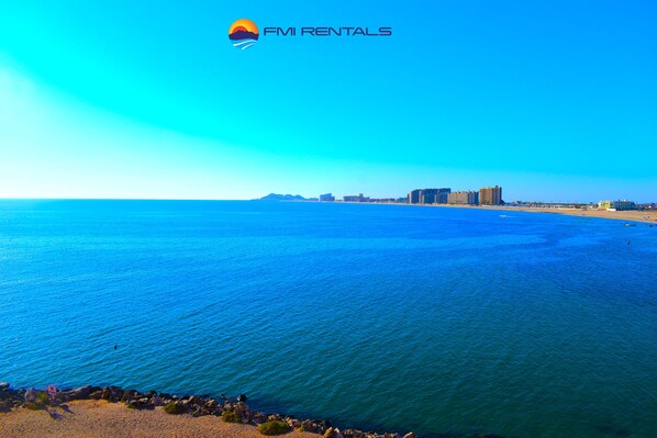 Beautiful beach front view of the Sea of Cortes