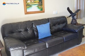 Living room with queen sofa-bed