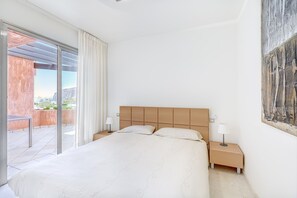 Spacious bedroom with terrace