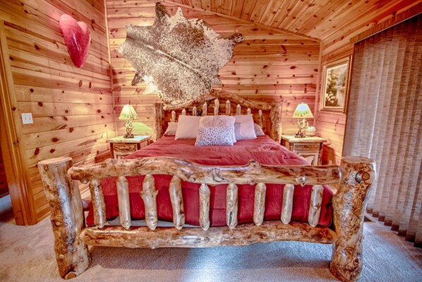 Master bedroom with TV and 
