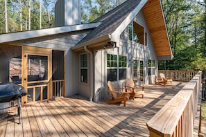 Wrap around Porch with propane gas grill