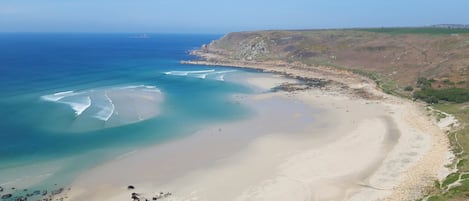 Gwynver Beach at low tide