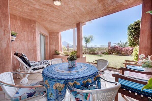 terrace with Nature reserve view in Palm Mar en Tenerife 