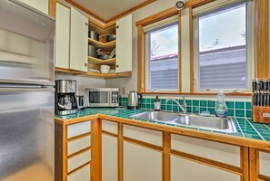 Fully stocked kitchen with everything you need during your stay.