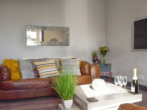 Comfortable seating within living area | Reflections, St Monans, near Anstruther